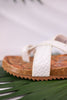 White Woven Sandals - Whiskey Skies - VERY G