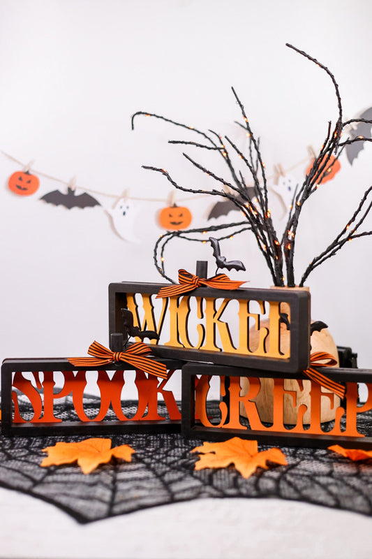 Wicked Creepy Spooky Wooden Cutouts (3 Styles) - Whiskey Skies - SPECIAL T IMPORTS INC