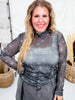 Wicked West Spider Web Long Sleeve Mesh Top - Whiskey Skies - STERLING KREEK