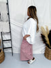 Wide Leg Pull On Cargo Pants in Faded Plum - Whiskey Skies - EASEL