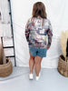 Wild Horse Long Sleeve Mesh Top - Whiskey Skies - DAVI & DANI