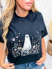 Wildflower Ghost Short Sleeve Graphic Tee - Whiskey Skies - GLAIME