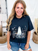 Wildflower Ghost Short Sleeve Graphic Tee - Whiskey Skies - GLAIME