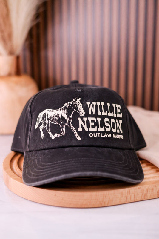 Willie Nelson Outlaw Music Licensed Snapback Hat - Whiskey Skies - AMERICAN NEEDLE