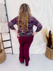 Wine Magic High Waist Kick Flares - Whiskey Skies - DEAR SCARLETT