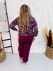 Wine Magic Wide Cropped Pants - Whiskey Skies - DEAR SCARLETT