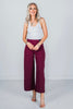 Wine Magic Wide Cropped Pants - Whiskey Skies - DEAR SCARLETT