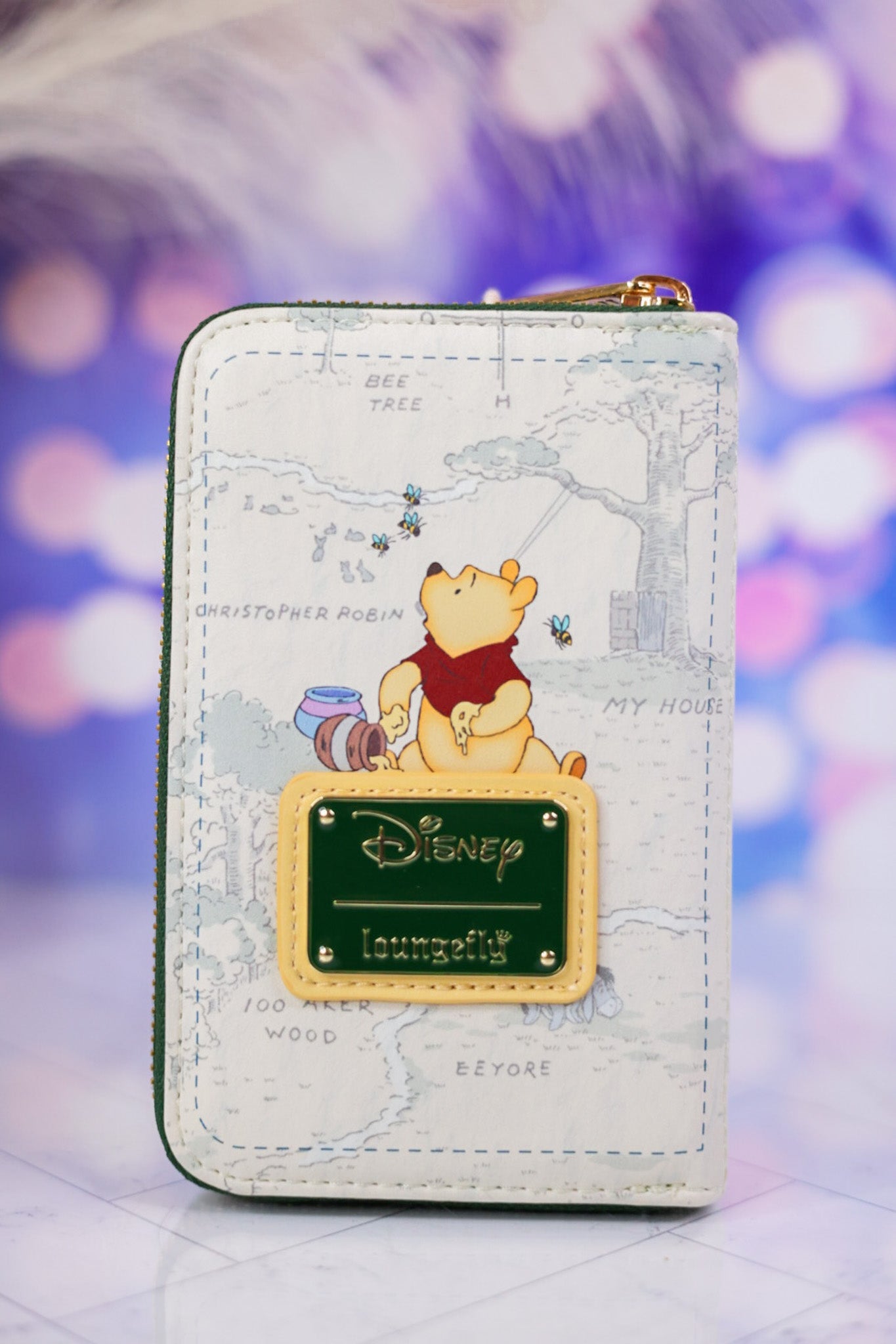 Winnie the Pooh Classic Book Cover Zip Around Wallet - Whiskey Skies - LOUNGEFLY