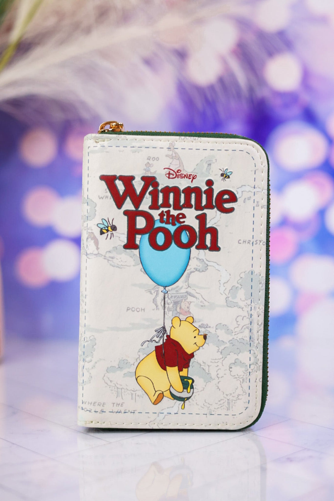 Winnie the Pooh Classic Book Cover Zip Around Wallet - Whiskey Skies - LOUNGEFLY