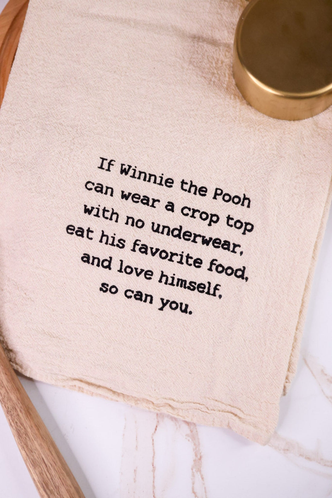 Winnie The Pooh Crop Top Kitchen Towel - Whiskey Skies - ELLEMBEE