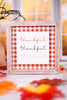 Witch Hat/Thankful Reversible Wood Framed Sign - Whiskey Skies - ADAMS & CO
