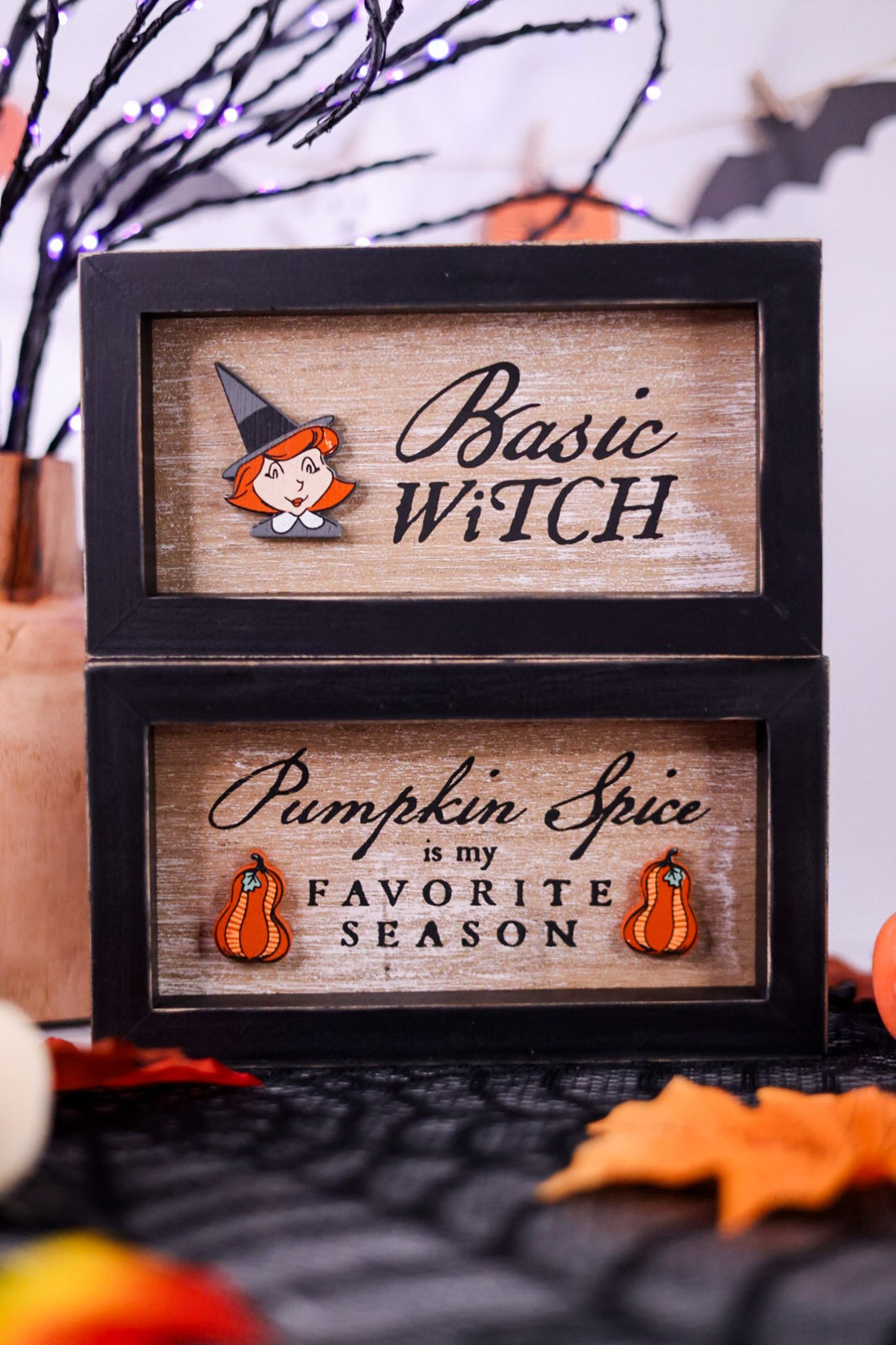 Witch/Spice Reversible Wooden Frame Sign - Whiskey Skies - ADAMS & CO
