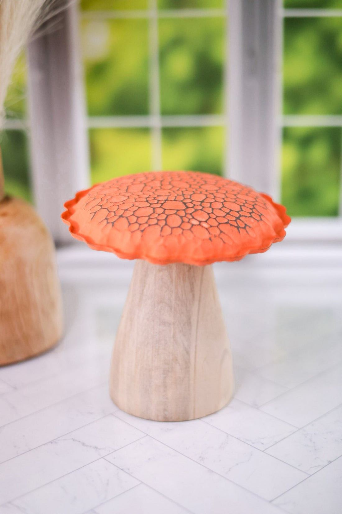 Wood and Metal Standing Mushroom (2 Colors) - Whiskey Skies - SPECIAL T IMPORTS INC