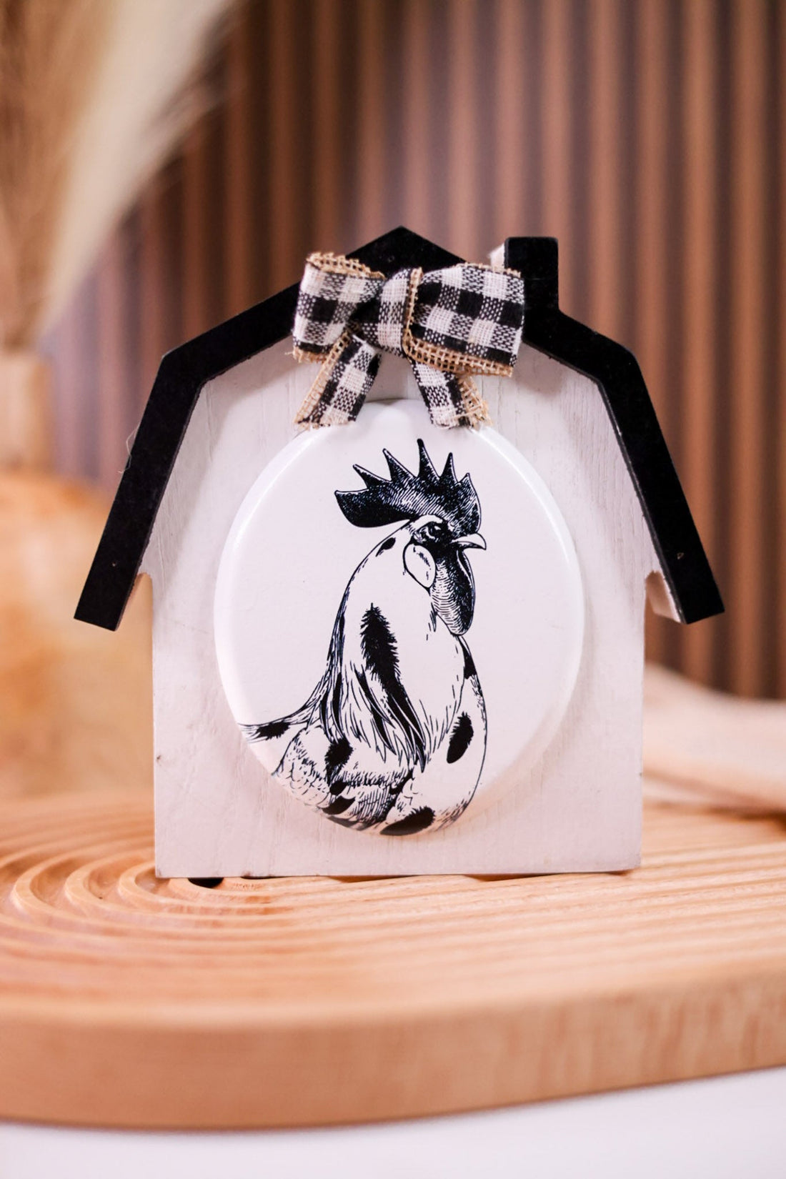 Wood Farm House With Metal Animal Plaque (3 Styles) - Whiskey Skies - SPECIAL T IMPORTS INC