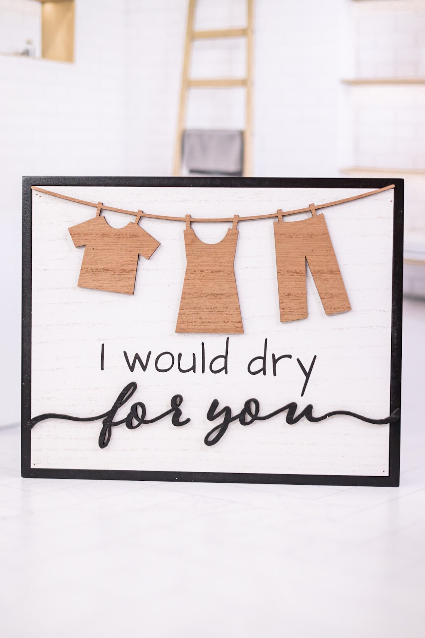 Wood Framed Laundry Box Sign (4 Styles) - Whiskey Skies - YOUNG'S INC