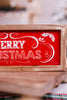 Wood - Framed Red Metal Christmas Signs (2 Styles) - Whiskey Skies - SPECIAL T IMPORTS INC