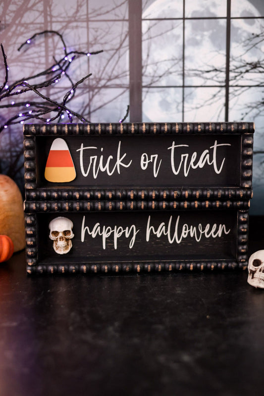 Wood Halloween Signs (2 Styles) - Whiskey Skies - K&K INTERIORS