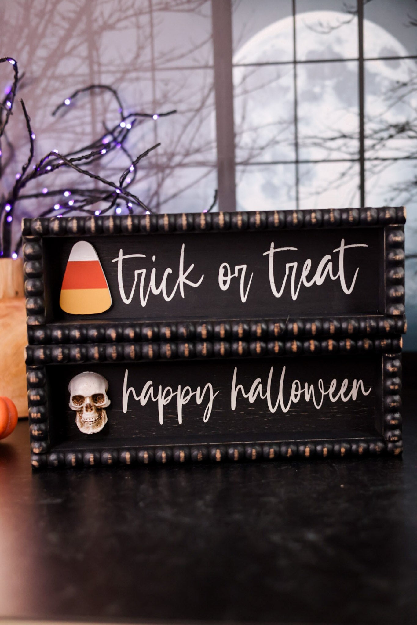 Wood Halloween Signs (2 Styles) - Whiskey Skies - K&K INTERIORS