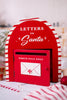 Wooden "Letters To Santa" Red & White Mailbox - Whiskey Skies - ADAMS & CO