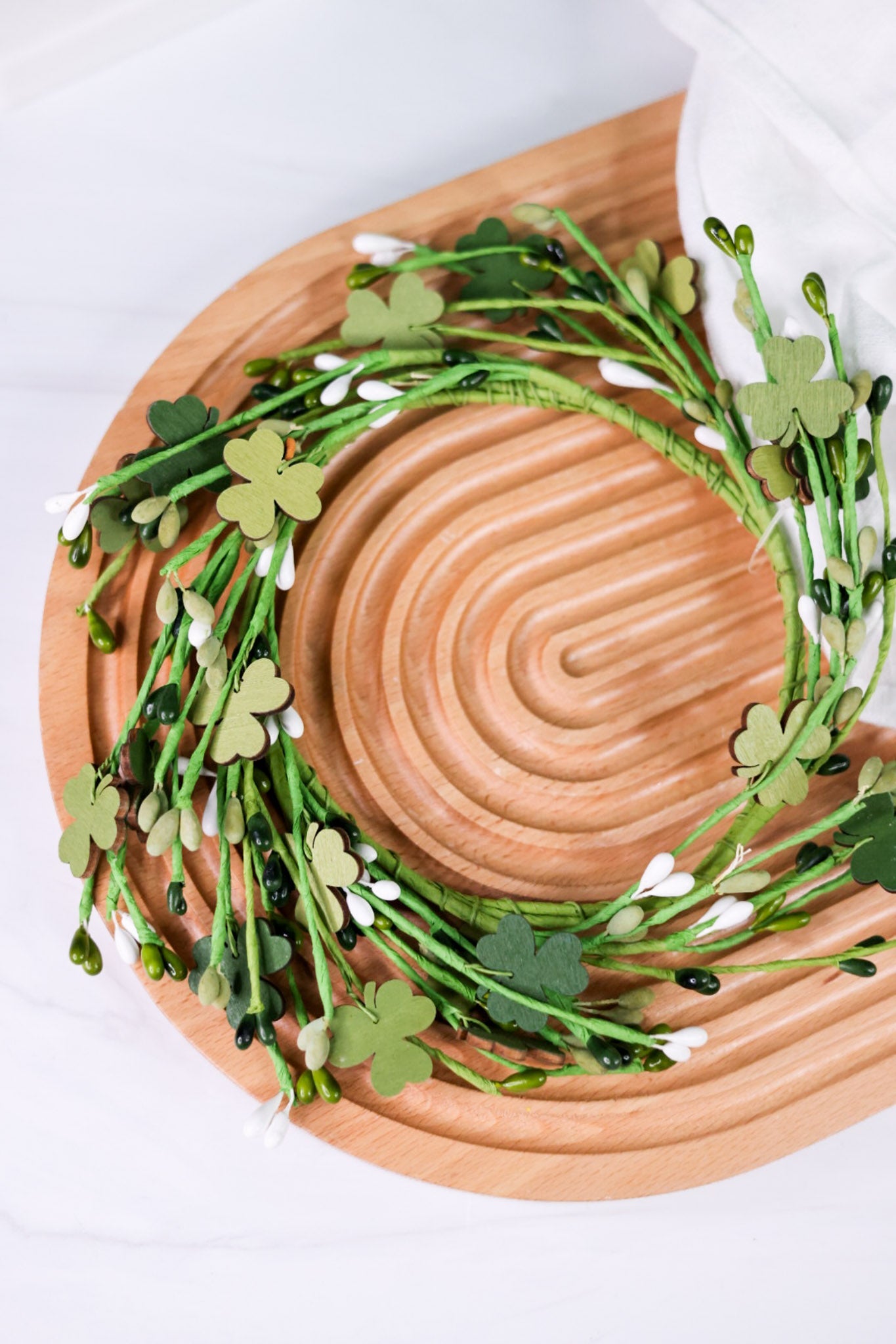 Wooden Shamrock Candle Ring - Whiskey Skies - WT COLLECTION