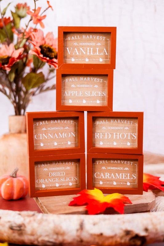 Wooden Tabletop Fall Harvest Signs (6 Styles) - Whiskey Skies - YOUNG'S INC