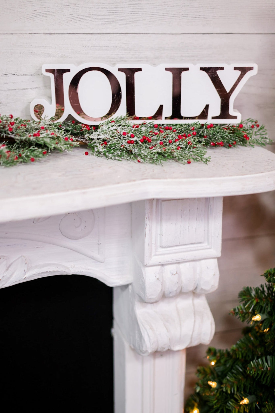 Wooden Tabletop/Wall Christmas Signs W/ Mirror Words (4 Styles) - Whiskey Skies - YOUNG'S INC