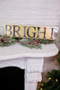 Wooden Tabletop/Wall Christmas Signs W/ Mirror Words (4 Styles) - Whiskey Skies - YOUNG'S INC