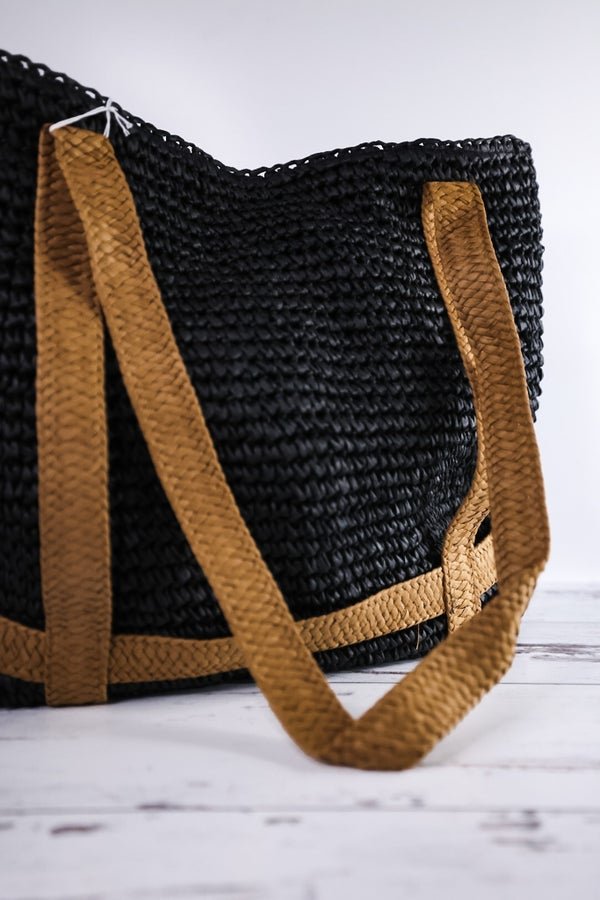 Woven Tote With Hat Holder Straps - Whiskey Skies - SAN DIEGO HAT COMPANY