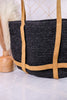 Woven Tote With Hat Holder Straps - Whiskey Skies - SAN DIEGO HAT COMPANY