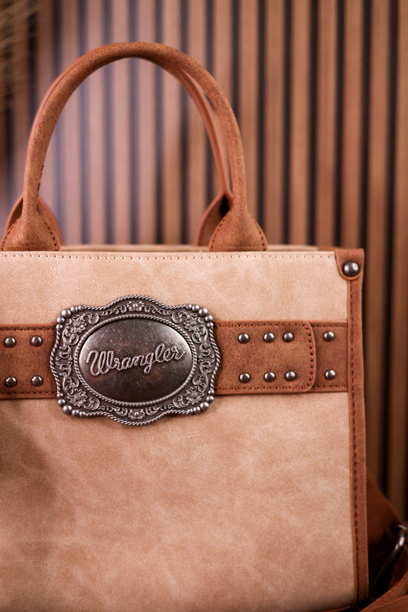 Wrangler Bag With Belt Buckle in Tan - Whiskey Skies - MONTANA WEST