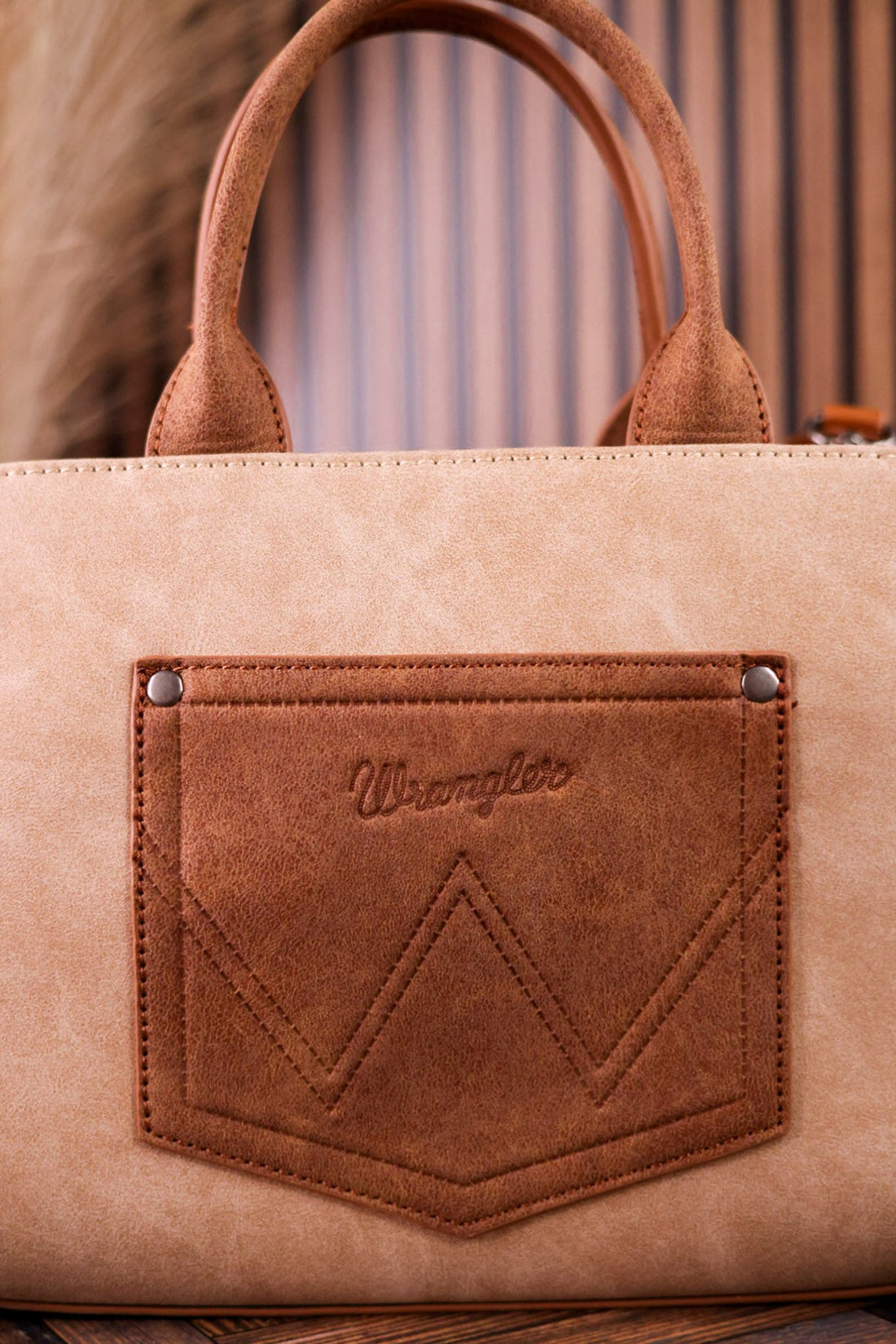 Wrangler Bag With Belt Buckle in Tan - Whiskey Skies - MONTANA WEST