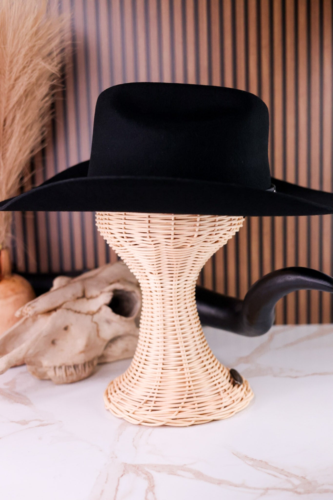 Wrangler Black Wool Cowboy Hat With Rhinestone Band - Whiskey Skies - SAN DIEGO HAT COMPANY