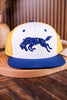 Wrangler "Free Spirit" Yellow, Blue, & White Trucker Hat - Whiskey Skies - CAPX