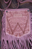 Wrangler Pink Leather Fringe Denim Crossbody Bag - Whiskey Skies - MONTANA WEST