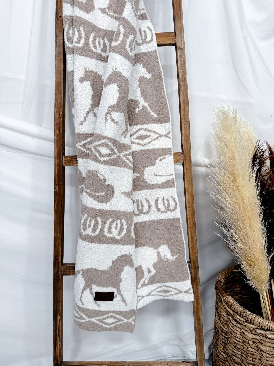 Wrangler Tan Rodeo Stretchy Throw Blanket - Whiskey Skies - CARSTEN'S ENTERPRISES INC.