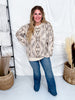 Wyoming Aztec Long Sleeve Sweater - Whiskey Skies - STERLING KREEK