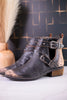 Yarrow Distressed Leather Ankle Boots - Whiskey Skies - VOLATILE