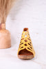 Yellow Leather Inocencia Wedge Sandals - Whiskey Skies - SPRING FOOTWEAR
