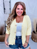 Yellow Short Sleeve Cardigan With Starfish Buttons - Whiskey Skies - GEEGEE