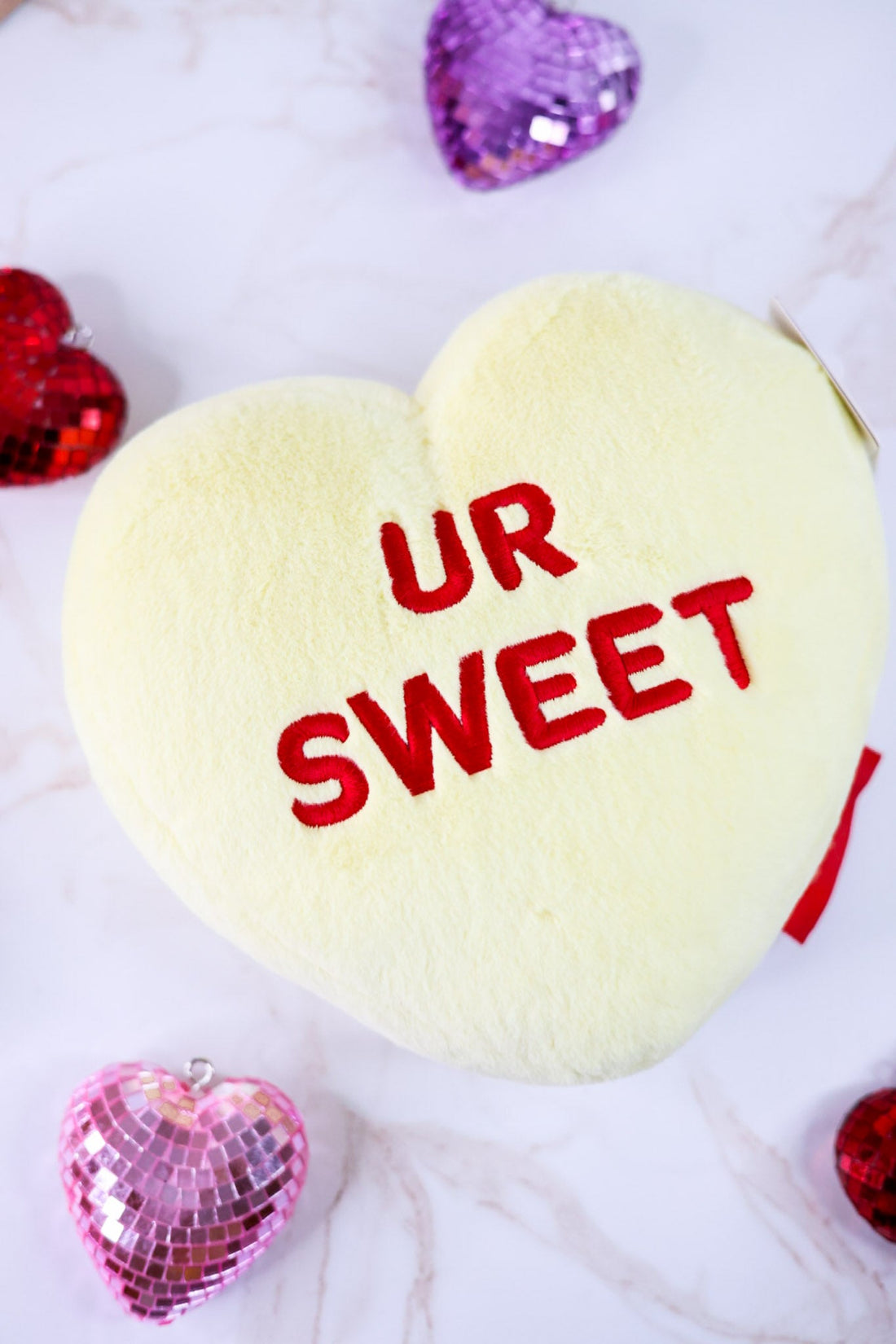 Yellow "Ur Sweet" Licensed Conversation Heart Warmie - Whiskey Skies - WARMIES