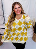 Yellow & White Plaid Knit Sweater - Whiskey Skies - DAVI & DANI