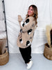 Yin Yang Star Print Cardigan In Oatmeal - Whiskey Skies - JADE BY JANE
