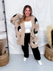 Yin Yang Star Print Cardigan In Oatmeal - Whiskey Skies - JADE BY JANE