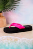 You Go Girl Flip Flops With Pink Straps - Whiskey Skies - CORKYS FOOTWEAR