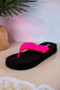 You Go Girl Flip Flops With Pink Straps - Whiskey Skies - CORKYS FOOTWEAR