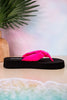 You Go Girl Flip Flops With Pink Straps - Whiskey Skies - CORKYS FOOTWEAR