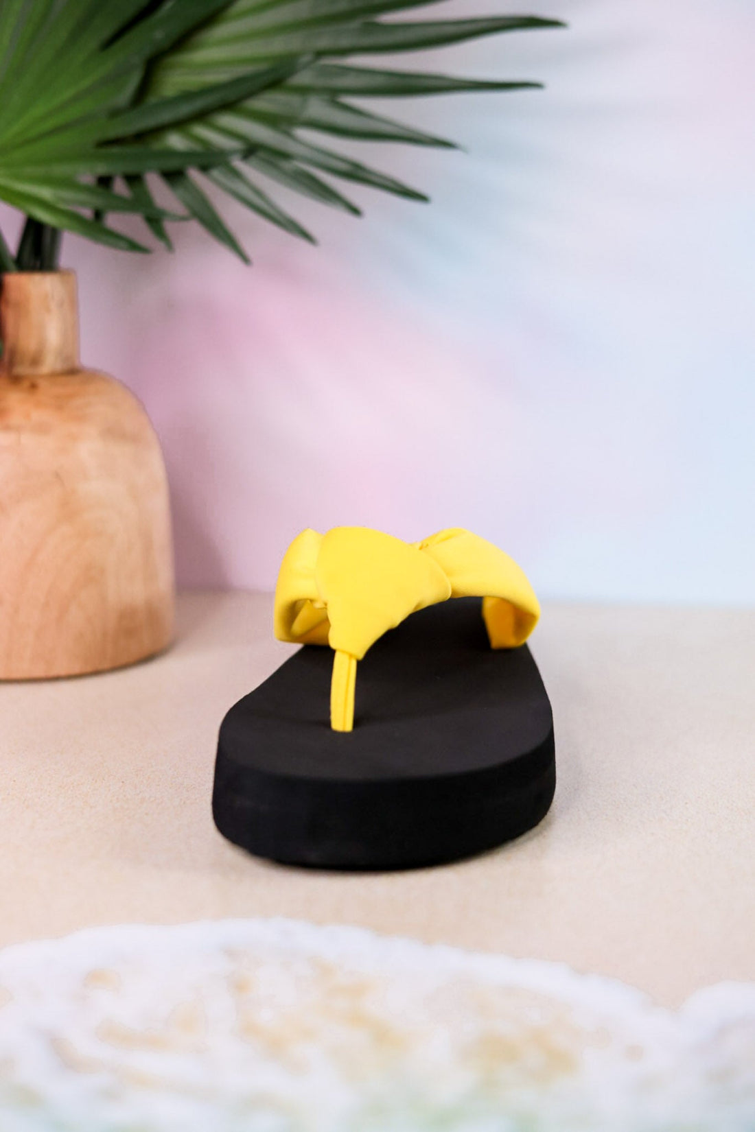 You Go Girl Flip Flops With Yellow Straps - Whiskey Skies - CORKYS FOOTWEAR