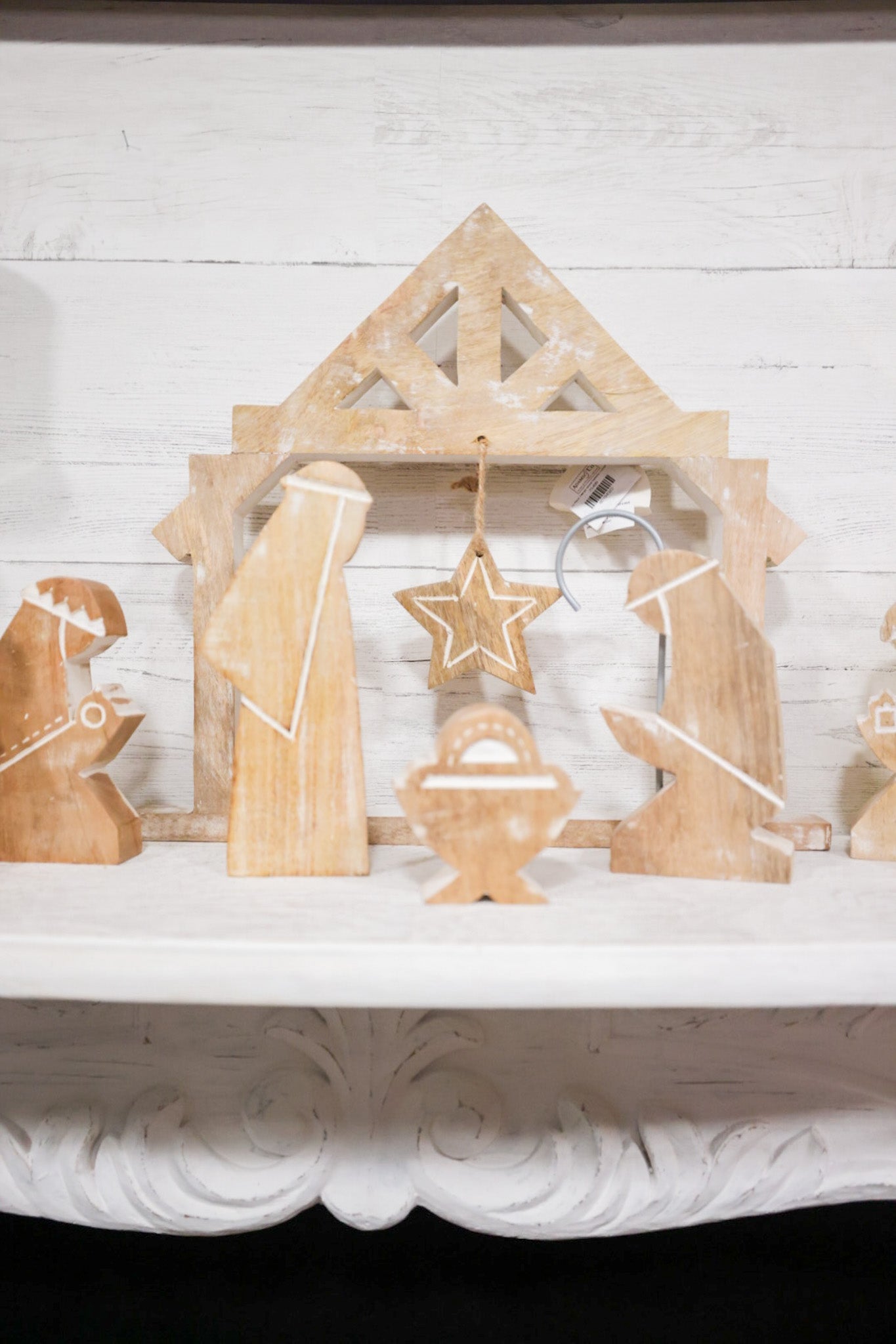 10-Piece Mango Wood Nativity Cutout Set - Whiskey Skies