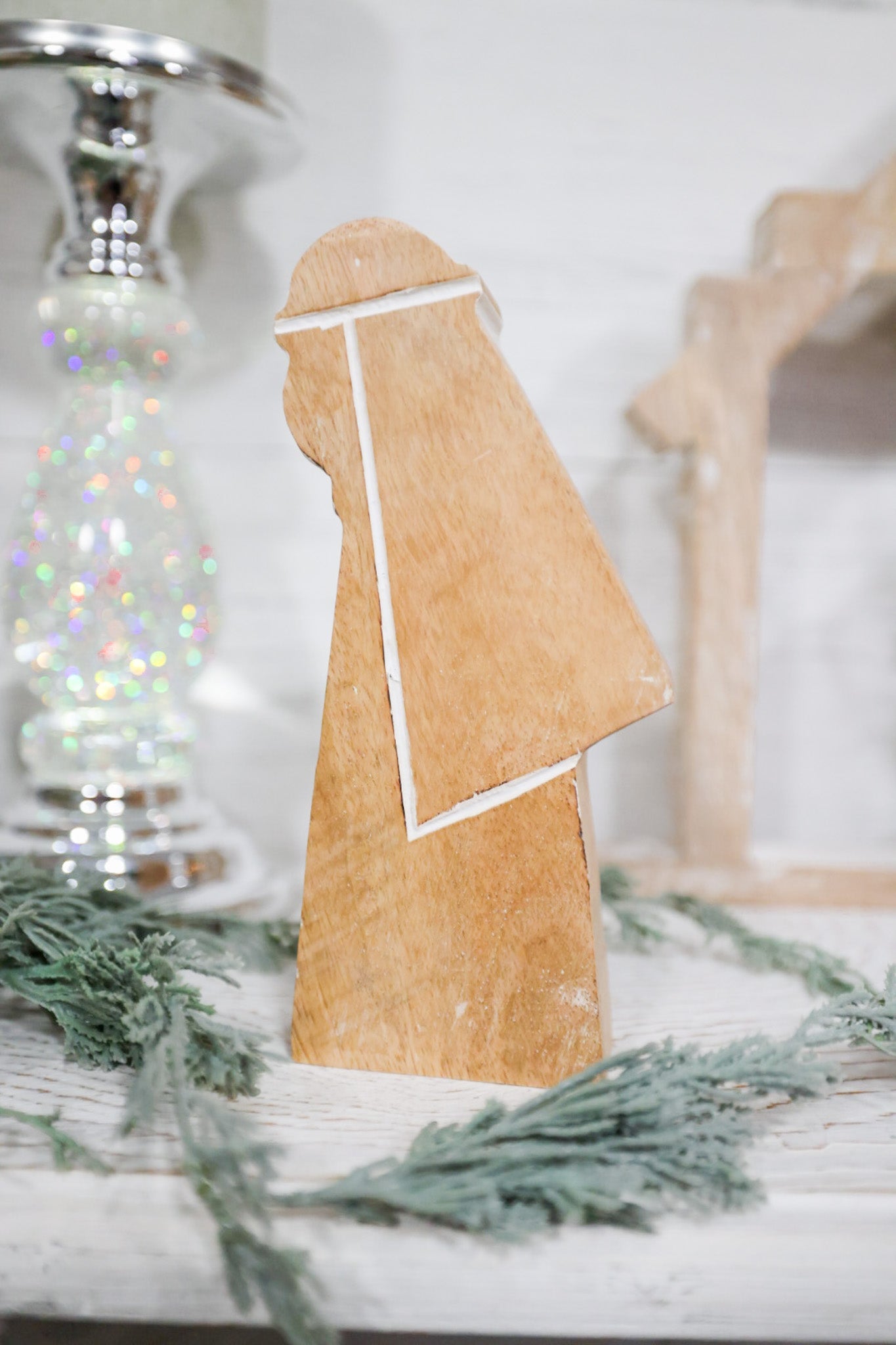 10-Piece Mango Wood Nativity Cutout Set - Whiskey Skies