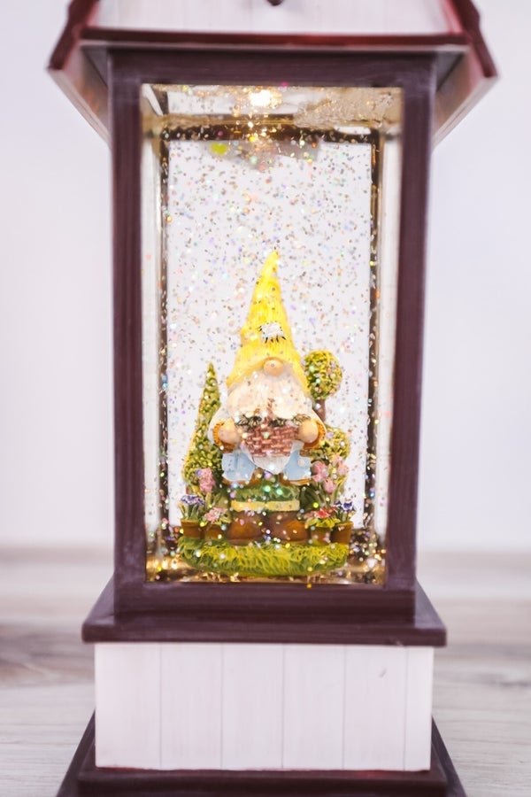 11.75" Garden Gnome Lighted Water Lantern - Whiskey Skies